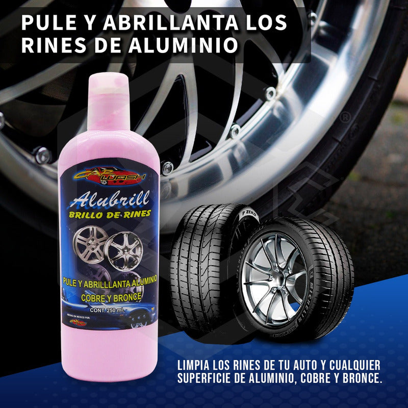 3 Abrillantador Pulidor De Rines Aluminio Cobre Bronce 250ml Rosa