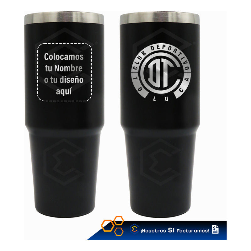 10termo Vaso Personalizado Nombre Logo 30oz Láser Acero Inox