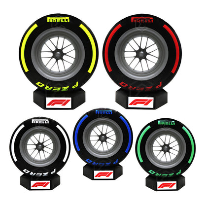 Llanta F1 Pirelli P Zero Decorativa 28cm Impresión 3d 5 Pzas Azul
