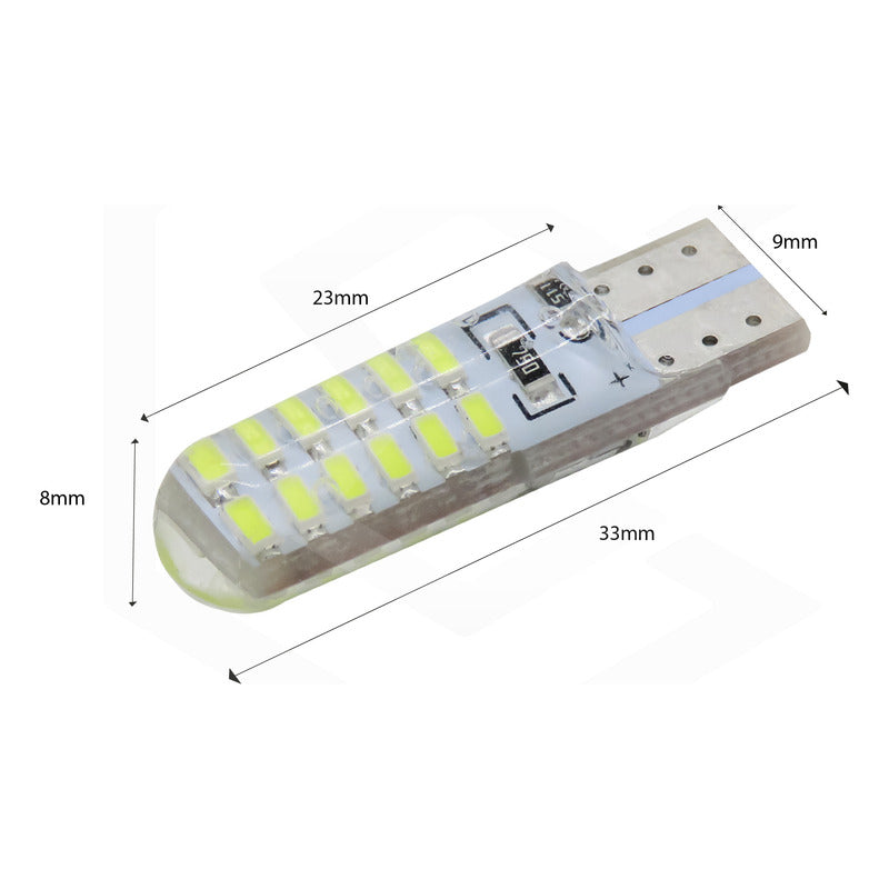 Kit De 10 Focos De Pellizco 24 Leds Canbus Fijo+estrobo 12v