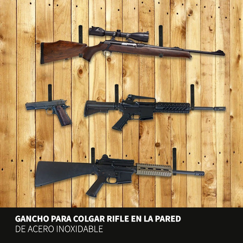 Gancho Para Colgar Rifle En La Pared De Acero Inoxidable