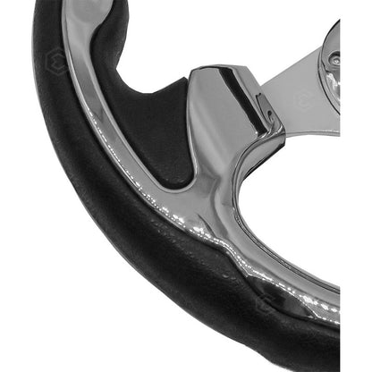 Volante Deportivo Universal De Metal Con Acabado Gloss 32cm