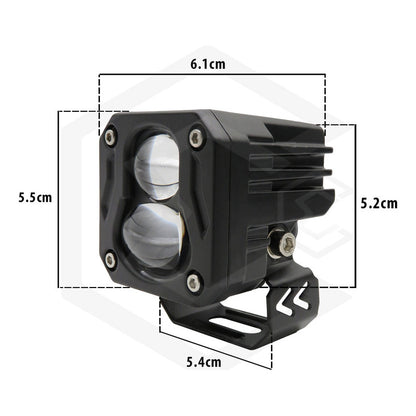 Faro Cuadrado O Redondo Lupa Bicolor 18,000lm 7 Led Uso Rudo