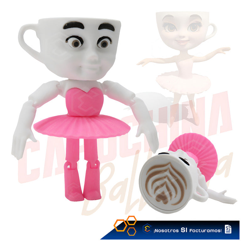 Capuccina Bailarina Articulado Juguete De Impresión 3d Petg