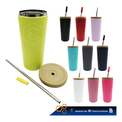 Termo Vaso Personalizado Nombre Logo Láser 750ml Acero Inox
