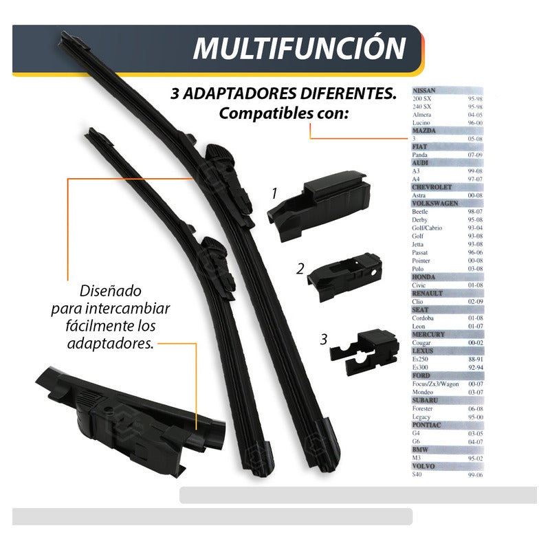 Pluma Limpiaparabrisa Tipo Banana Auto Camión Varias Medidas