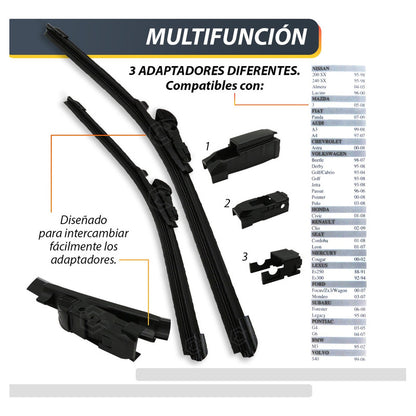 Pluma Limpiaparabrisa Tipo Banana Auto Camión Varias Medidas