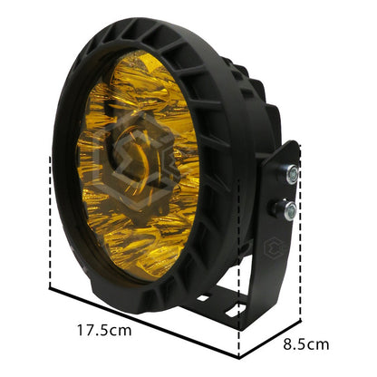 Faros Universales Redondo 10 Leds Hiper Lupa Fijo 7'' 12-24v