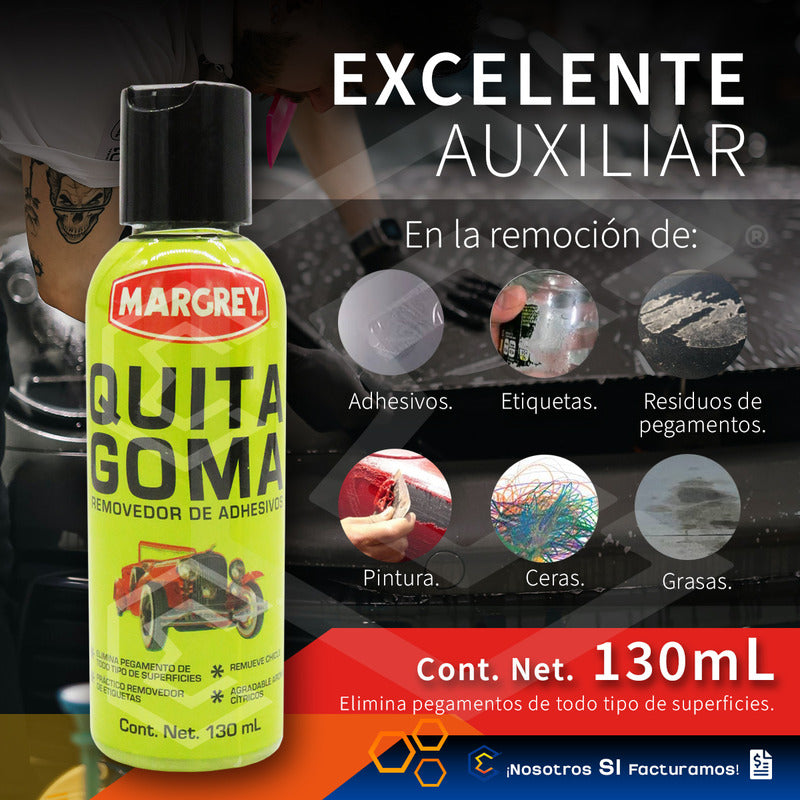 Removedor Adhesivo Multiusos Quita Goma Chicle 130ml Margrey Blanco