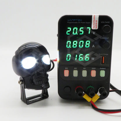 Par Faros 18 Leds 2 Lupas Rgb Calavera 12 Funciones 12-24v