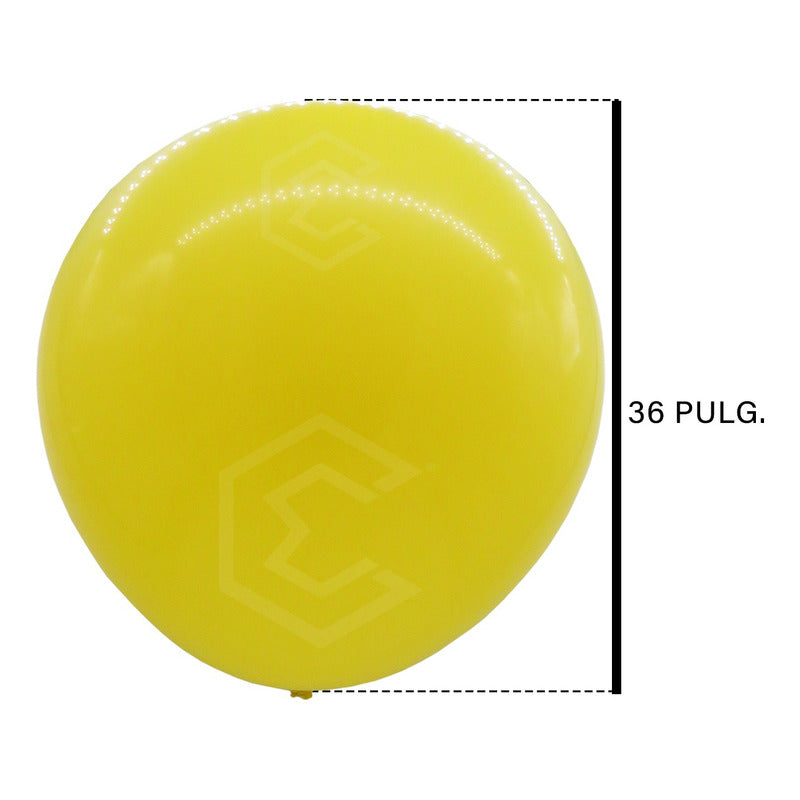 Bolsa 3 Globos Amarillo Brillosos #36 Fiestas Bodas Latex Amarillo Brilloso
