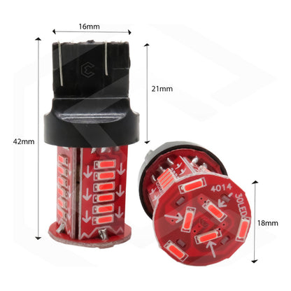 2 Focos Calavera 1157 1156 3157 7440 7443 30 Led Estrobo 12v