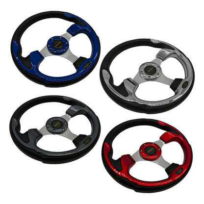 Volante Deportivo Universal De Metal Con Acabado Gloss 32cm