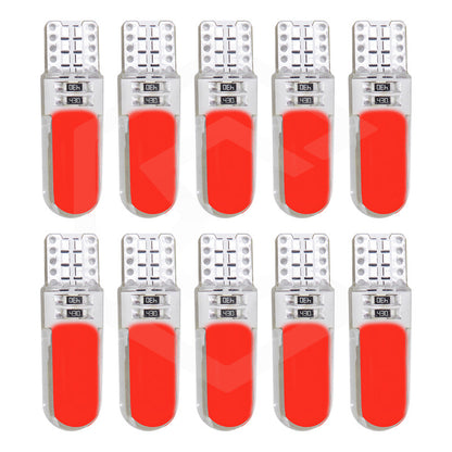 Kit De 10 Focos De Pellizco T10 12 Leds Cob Chip 80 Ma 12v
