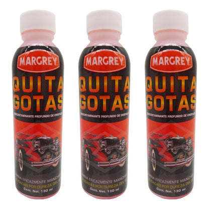 3 Quita Gotas Margrey Parabrisas Ventanales Vidrierias 130ml