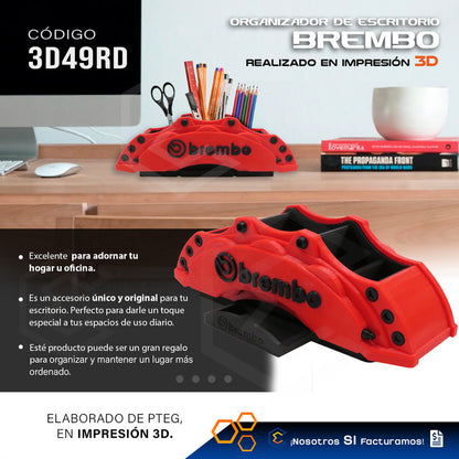 Porta Lápices Organizador Escritorio Brembo Caliper Petg 3d