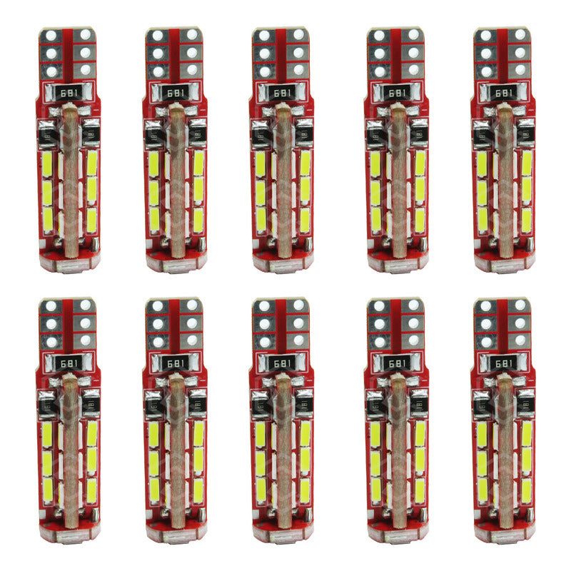 Kit 10 Focos De Pellizco T10 Canbus 27 Leds Super Potentes