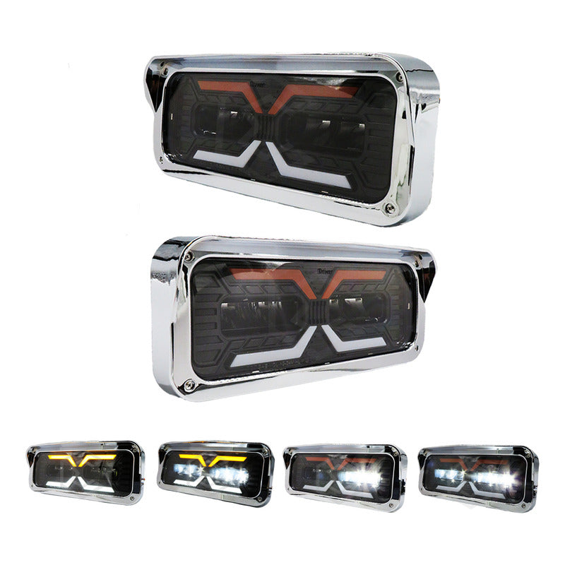 Par Faros Unidad Principal Kenworth T800 T600 Freightliner Ambos Lados