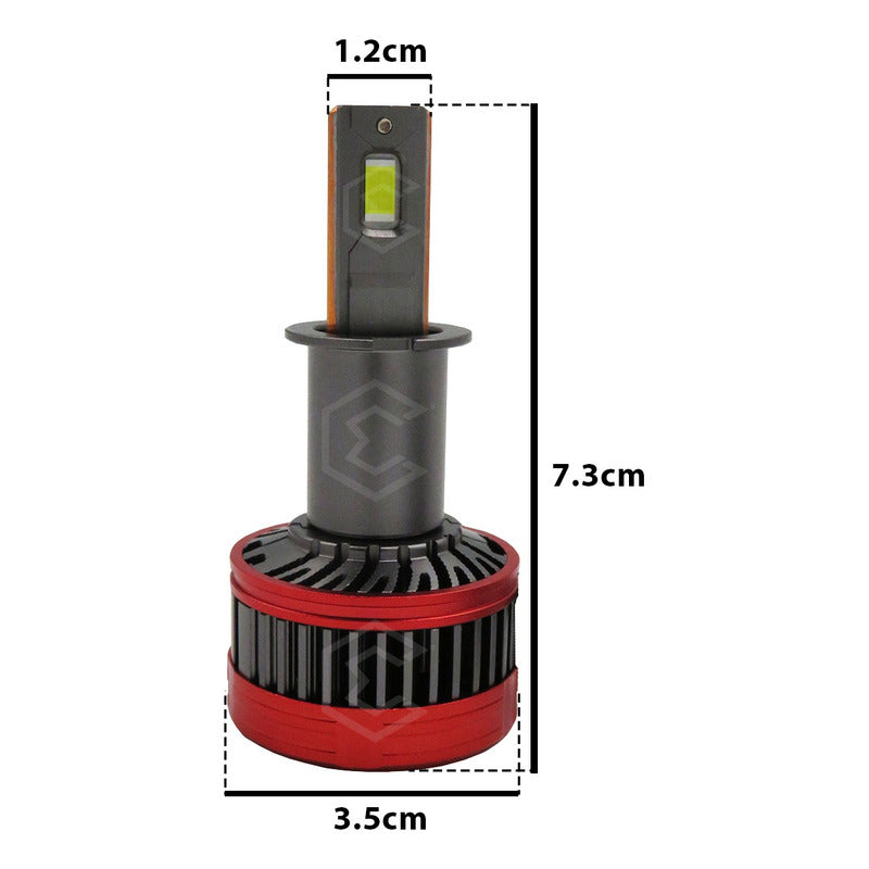Kit 2 Focos Led H3 Csp Canbus Ventilador Alta Baja 16000lm H3