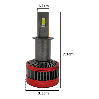 Kit 2 Focos Led H3 Csp Canbus Ventilador Alta Baja 16000lm H3