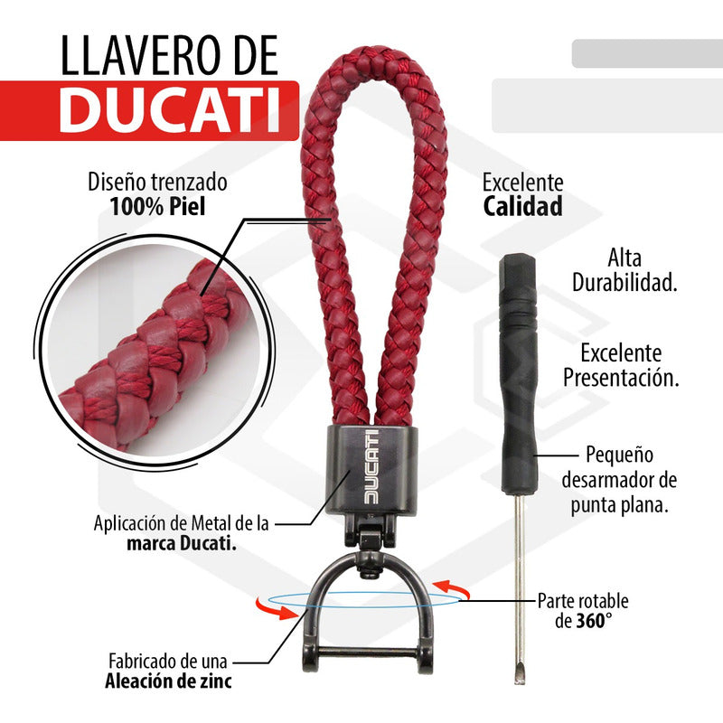 Llavero Para Moto Ducati 100% Piel Monster Diavel Panigale