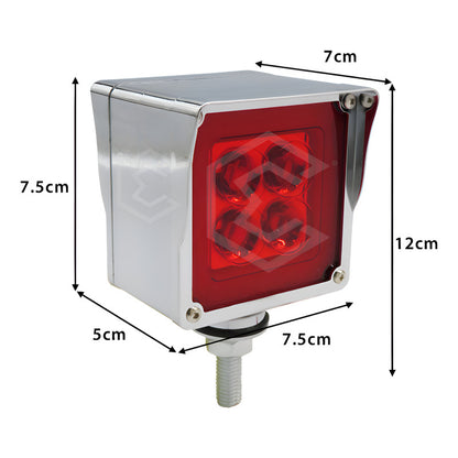 2 Plafón Direccional Universal Cuadrado 8 Led Bicolor 12-24v