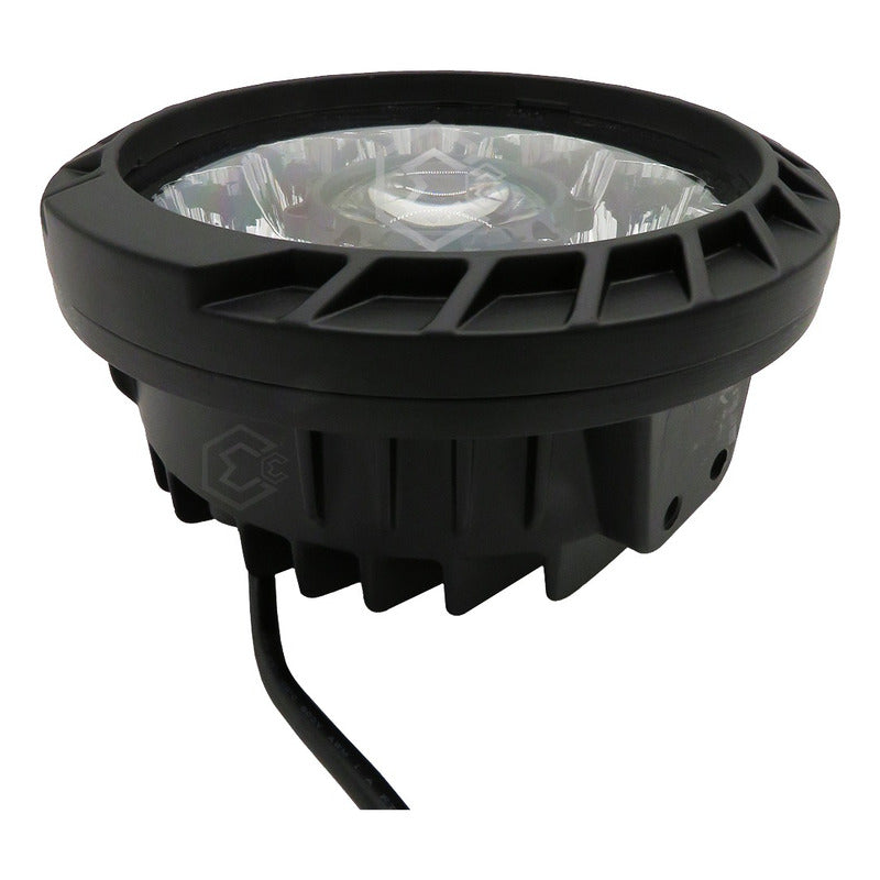 Faros Universales Redondo 10 Leds Hiper Lupa Fijo 7'' 12-24v