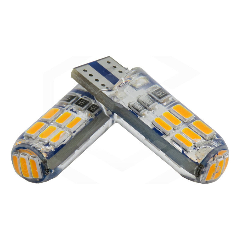 Kit De 10 Focos De Pellizco T10 15 Leds Encapsulado 3014 12v