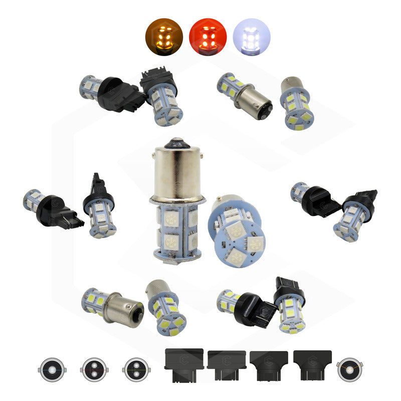 2 Focos 1157 1156 1176 3157 7440 7443 13 Leds  Estrobo 12v