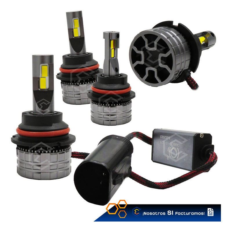 2 Focos 24led Csp Ambar 9007 M65s Ventilador Alta Y Baja 30w 9007 Ambar