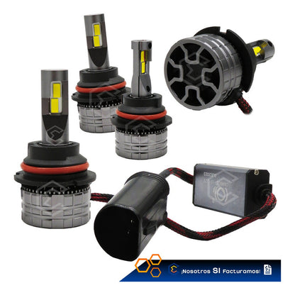 2 Focos 24led Csp Ambar 9007 M65s Ventilador Alta Y Baja 30w 9007 Ambar