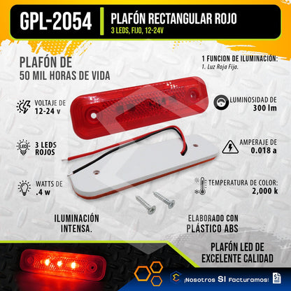 10 Plafón Cuarto Direccional Lateral Led Alta Intensidad 24v