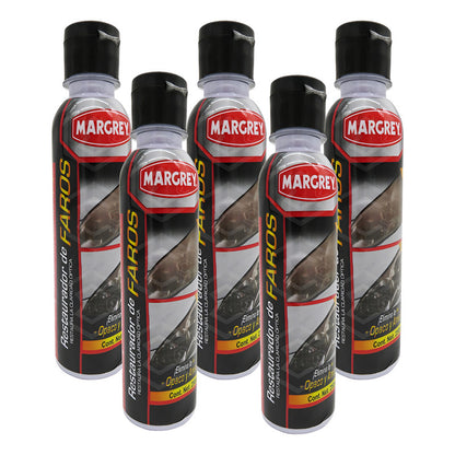 5 Restaurador Para Faros Excelente Acabado 250 Ml Margrey Blanco