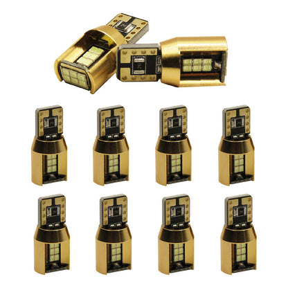 Kit De 10 Focos De Pellizco T10 18 Leds Canbus Aluminio 12v