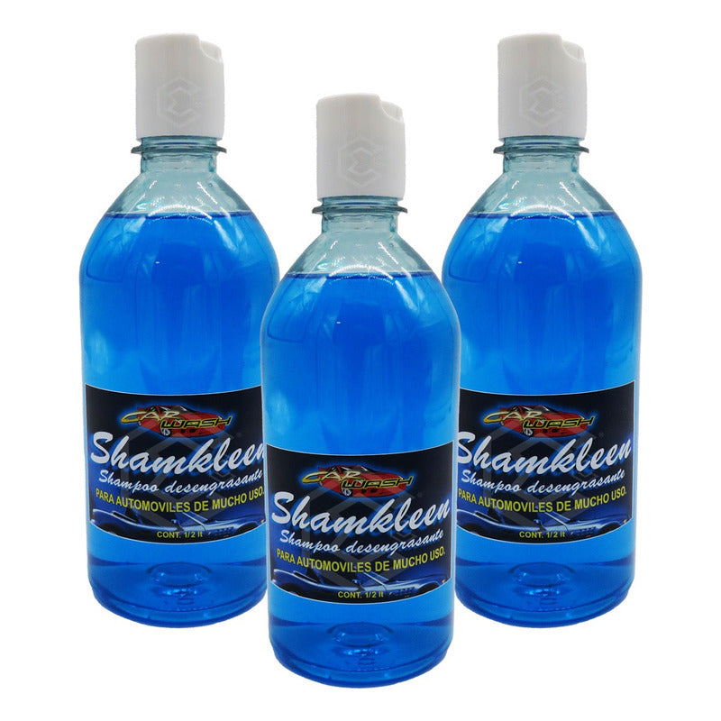 3 Shampoo Desengrasante Para Auto Moto Rzr De Uso Rudo 500ml