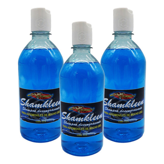 3 Shampoo Desengrasante Para Auto Moto Rzr De Uso Rudo 500ml