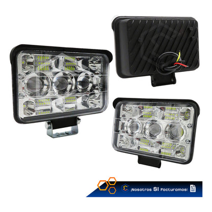 Par Faros 42 Leds 3 Lupas Blanco-ámbar Fijo 75,000lm 12-30v