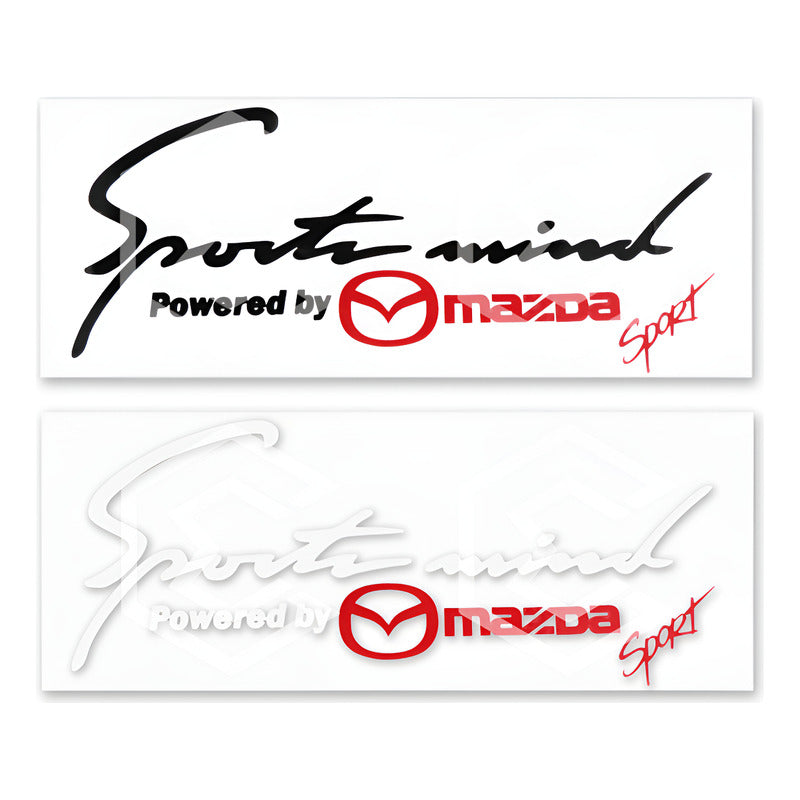 2 Calcomanía Sport Mind Mazda Sticker Vinil Auto Moto 25x10