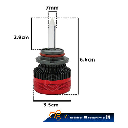 2 Focos Led 9005 Cuarzo Ventilador Alta Baja 15,000lm 12-24v 9005