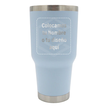 Termo Vaso Personalizado Nombre O Logo Láser 30oz Acero Inox