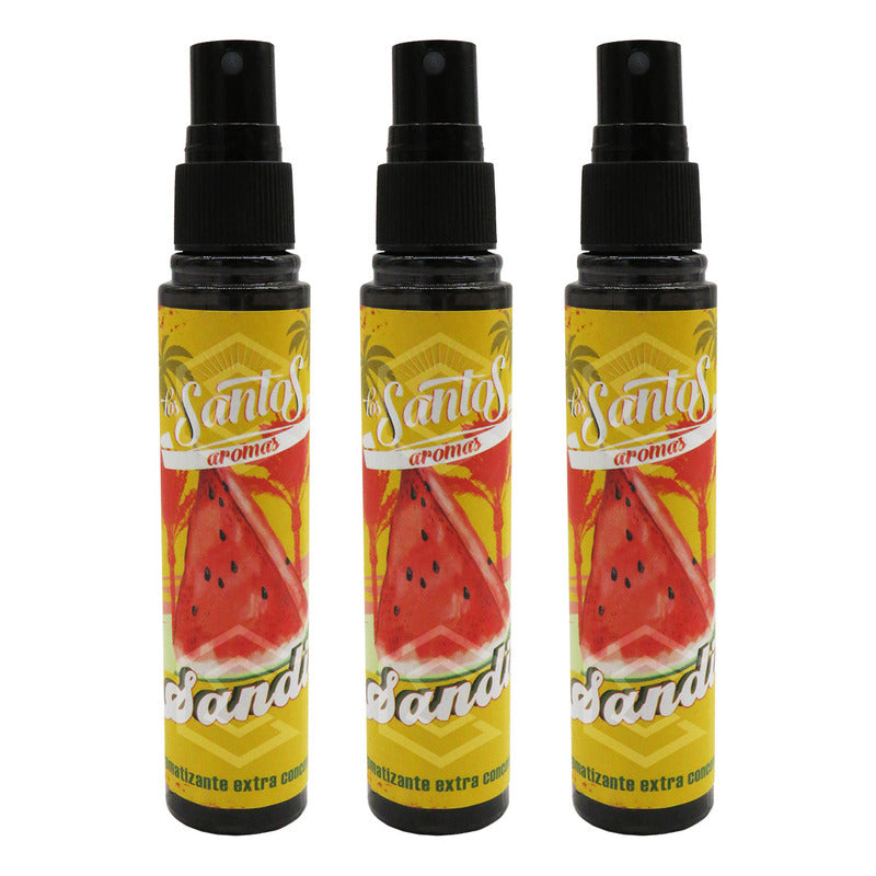 3 Aromatizante Botella Spray Liquido 60ml Auto Casa Ambiente