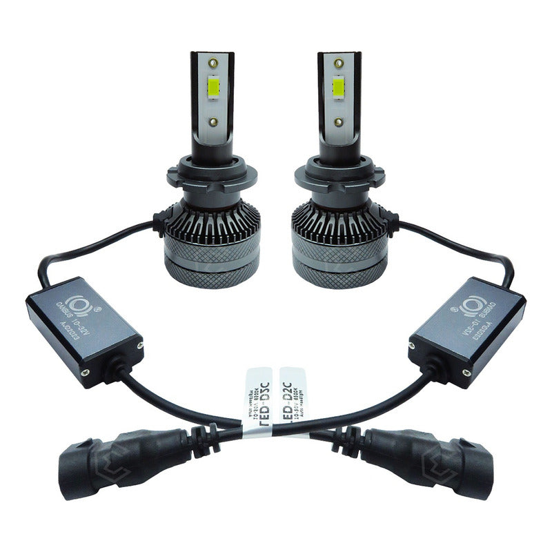 Kit Focos D2c12 Led Csp 9-30w 39.4w Reales Alta Baja 8000lm Iol-lhl-168