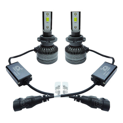 Kit Focos D2c12 Led Csp 9-30w 39.4w Reales Alta Baja 8000lm Iol-lhl-168