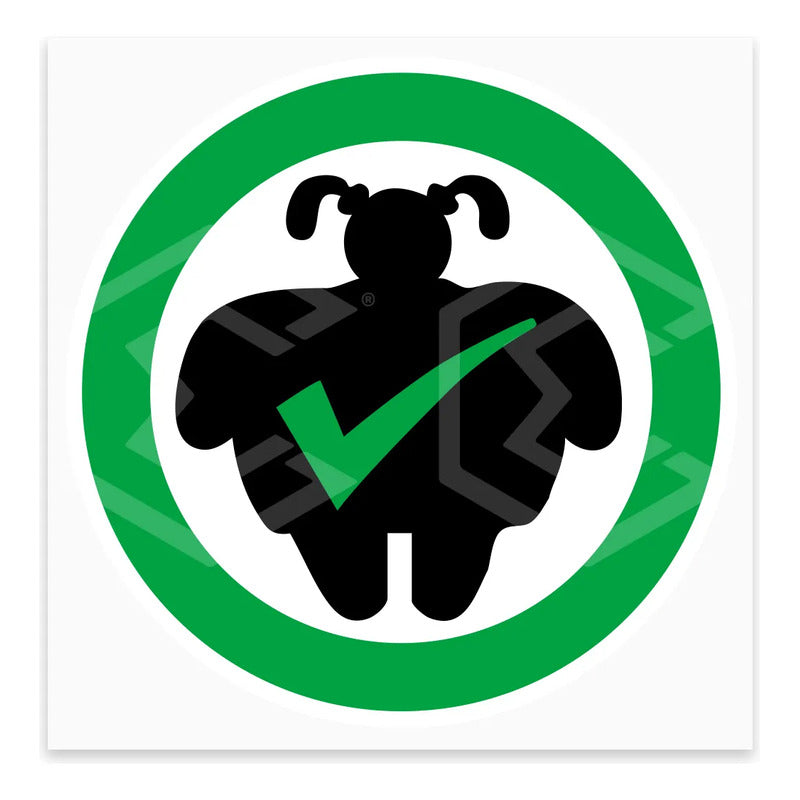 Calcomanía Sticker Vinil Si Gordas Broma Auto Moto 15cmx15cm