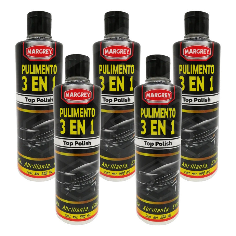 5abrillantador, Cera Y Pulimento 3 En 1 Polish Margrey 500ml