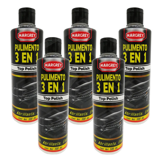 5abrillantador, Cera Y Pulimento 3 En 1 Polish Margrey 500ml