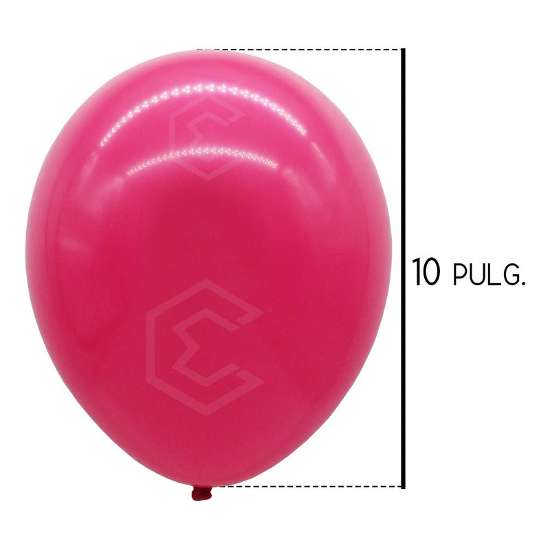 Bolsa 100 Globos Rosa Rojo Brillosos #10 Fiestas Bodas Latex