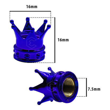 Kit 4 Tapon Cubre Pivote Válvula Metálico Corona Auto Moto