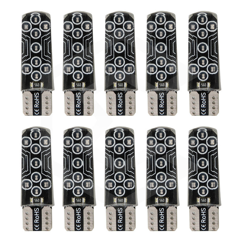 Kit De 10 Focos De Pellizco T10 18 Led Cob Gel Alta Potencia