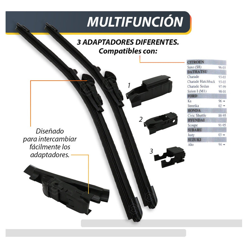 Pluma Limpiaparabrisa Tipo Banana Auto Camión Varias Medidas